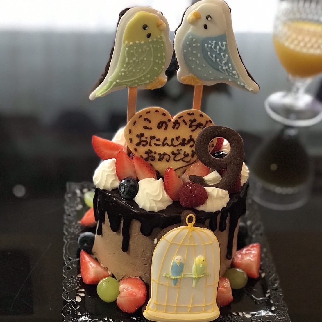 小鳥のチョコレートケーキ